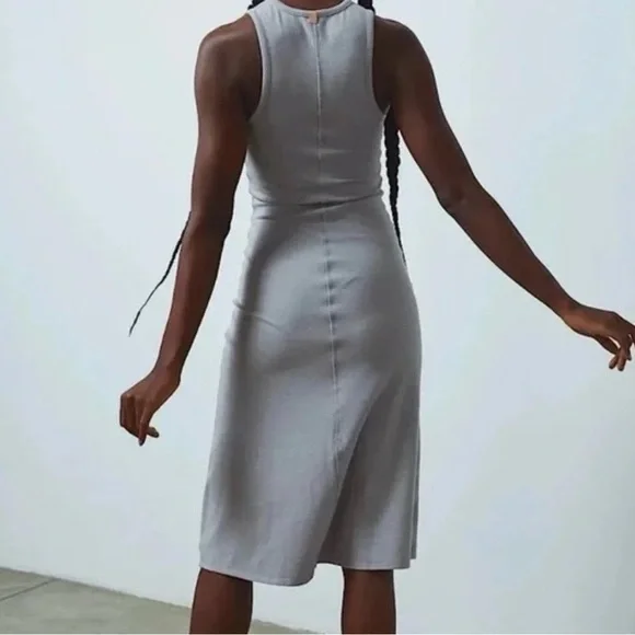 NWT Lunya Restore Fitted Grey Casual Dress Extra-Small - Picture 3 of 3